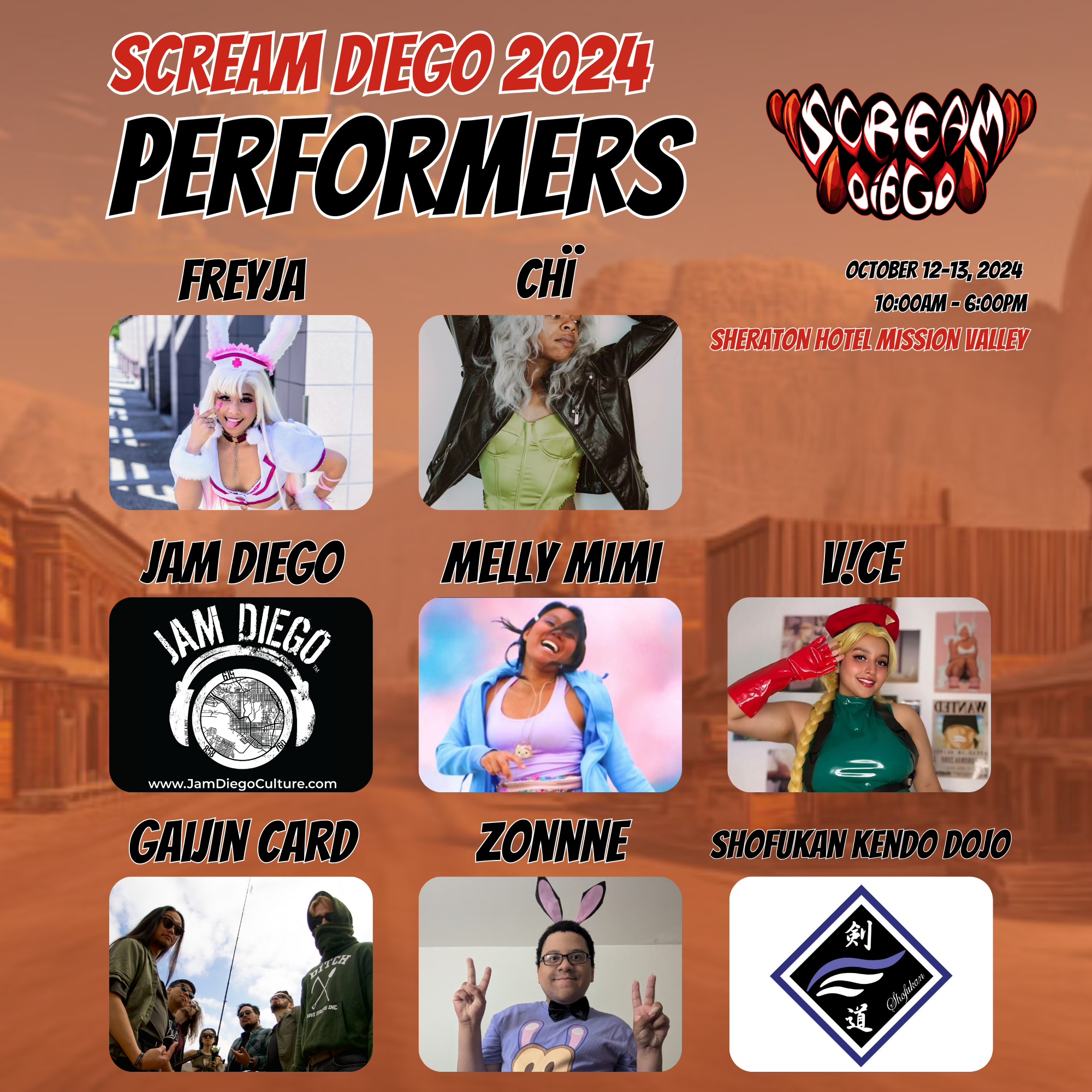 Scream Diego Performers